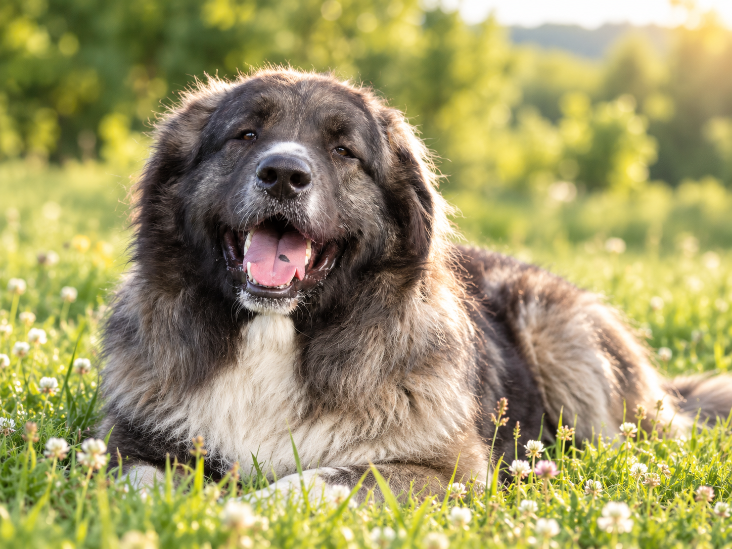 Herdenschutzhund auf einer Wiese