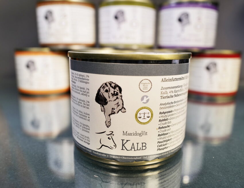 MaxidogVit „Kalb“ – Naturbelassenes Nassfutter für Hunde