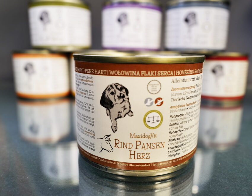 MaxidogVit „Rind Pansen Herz“ – Kräftigendes Nassfutter für Hunde